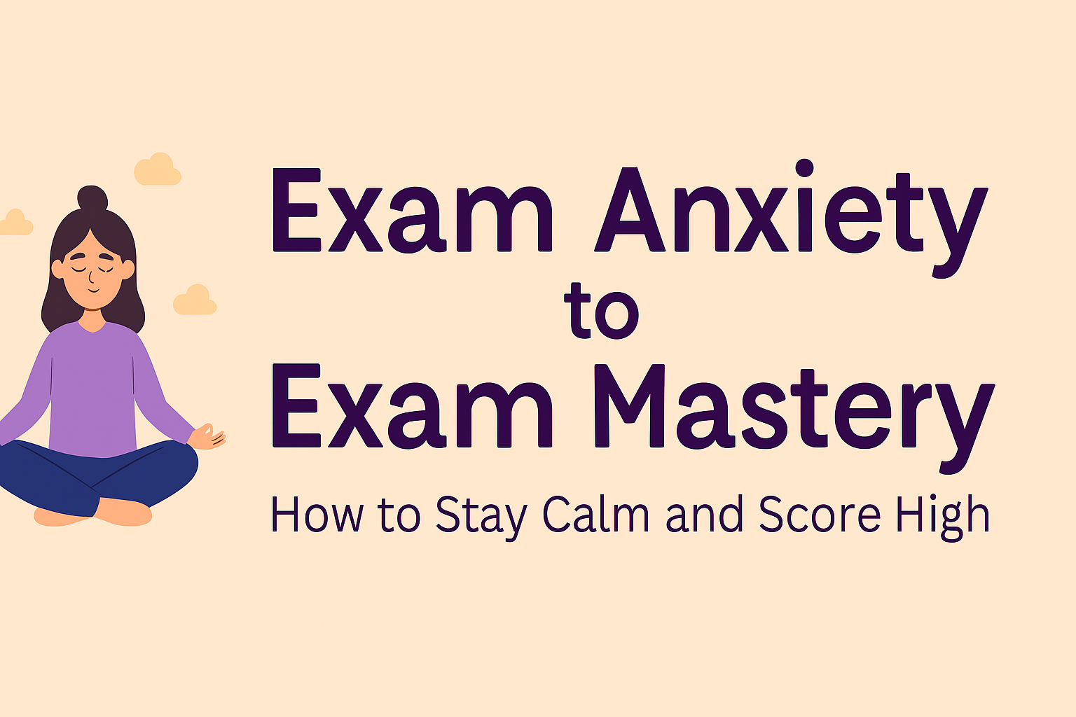 A student practicing mindfulness and study focus to move from exam anxiety to exam mastery.