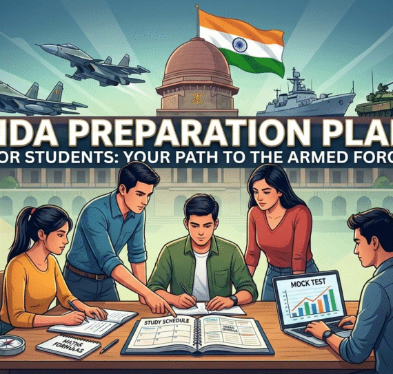 NDA preparation roadmap 2026 showing defence aspirants training for written exam and SSB interview